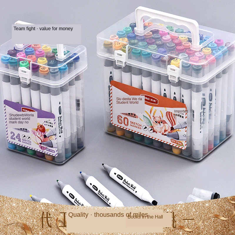 

double-headed water-based marker multi-color Children's Painting plastic set students' boxed children's washable watercolor