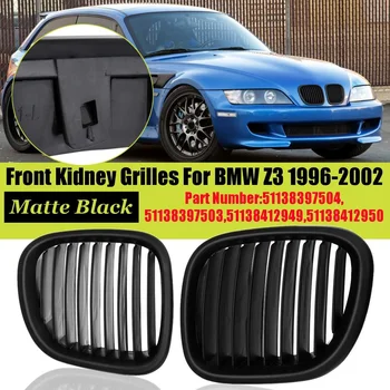 

1 Pair Matte Black Left&Right Car Front Kidney Grilles For BMW Z3 1996 1997 1998 1999 2000 2001 2002 Replacement Racing Grilles