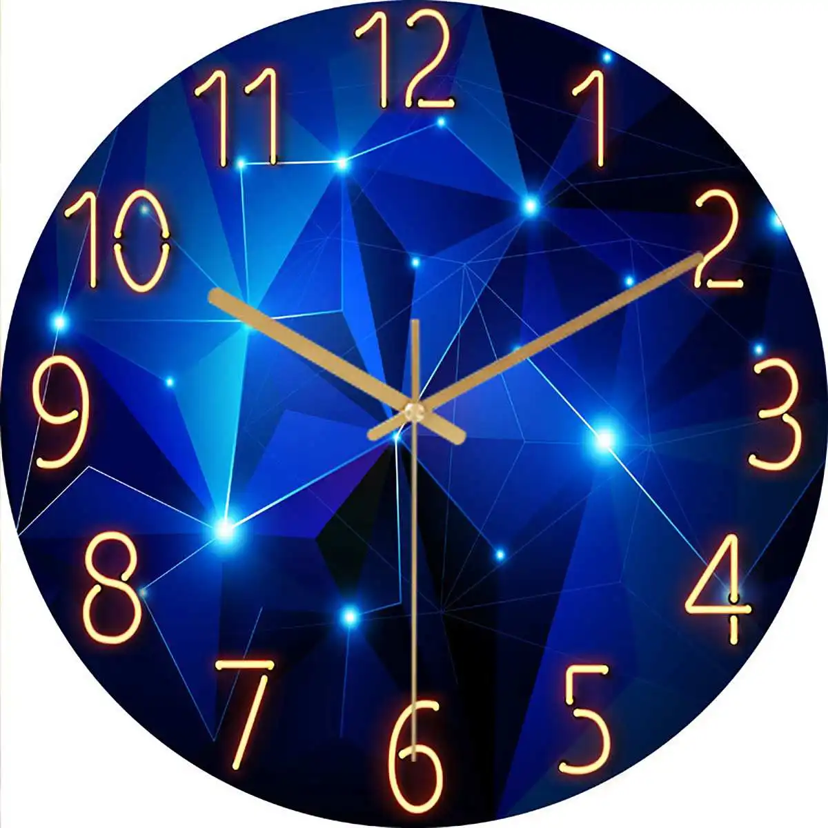 3D настенные часы бесшумные современный дизайн оргстекло Подвесные часы мраморная текстура звезды небо Гостиная Офис тихие часы батарея 12" - Цвет: Stars Sky 02