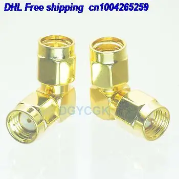 

DHL 100pcs Conversion Adapter RPSMA male M to SMA male M right angle RF connector adapter connector 22cs