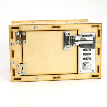 

Science Wooden Box for Kids DIY Wooden Password Box Early Education Toy Science Projects Experiment Kits Sets Invention Toys