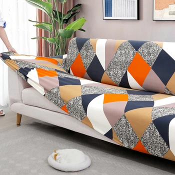 

Floral Printing Stretch Sofa Covers for Living Room Polyester Fabric Elastic Fully-wrapped Couch Cover L Shape Two/Three Seat