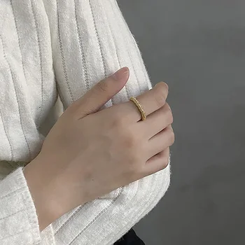 

925 Silver Simple Particles Rings Jewelry Vintage Bague Charm Knuckle Minimalism Anelli Punk Aneis Boho Anillos Rings for Women