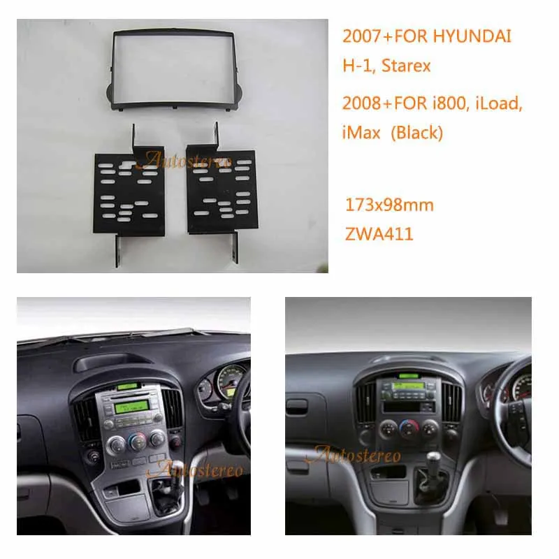 

Автомобильный радиоприемник ZWNAV 11-411, панель-адаптер для HYUNDAI H-1 Starex 2007 + i800, черный