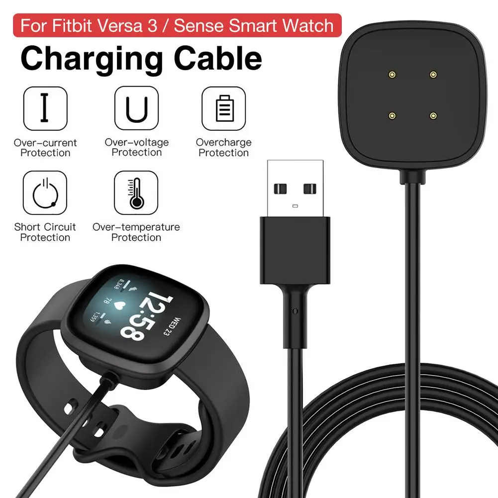 

Rondaful Smart Watch Charging Base High Quality Charging Cable Dock Safe Charger Stand For Versa 3 Watch Fitbit Versa3/Sense