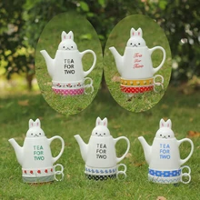 TANGPIN фарфоровый чайный сервиз с милым Кроликом, креативный мультяшный керамический чайный горшок для детей, подарки