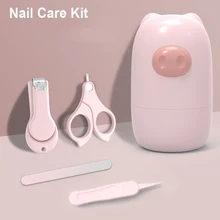 4 шт./компл. новорожденный детский набор для ухода за ногтями, детские ножницы+ маникюрные ножницы+ щипчики+ пилочка для ногтей Безопасность детей по уходу за ногтями детские подарки