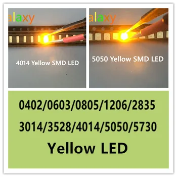 

100pcs SMD 0402 0603 0805 2835 3528 1206 5050 5730 3014 4014 Diodo Yellow light emitting diode SMD super bright LED 3V
