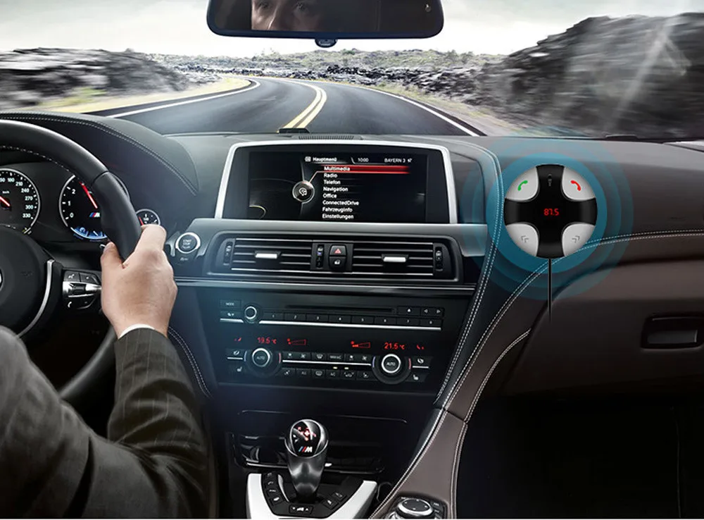 Kinganda беспроводной lcd Bluetooth 3,0 автомобильный комплект MP3 передатчик USB Handsfree 8,7