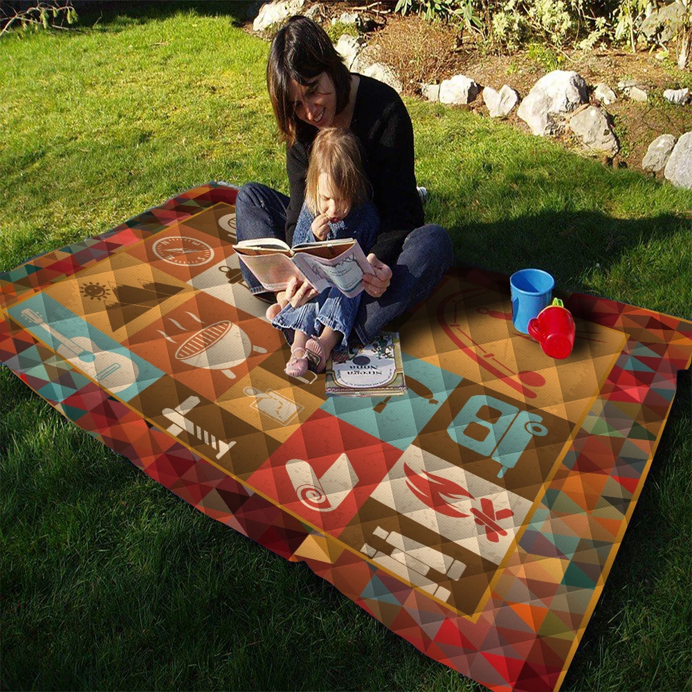 

camping Summer 3D Fishing Quilt Blanket For Kids Adults Bedding Throw Soft Warm Thin Office Blanket With Cotton Quilt King Size