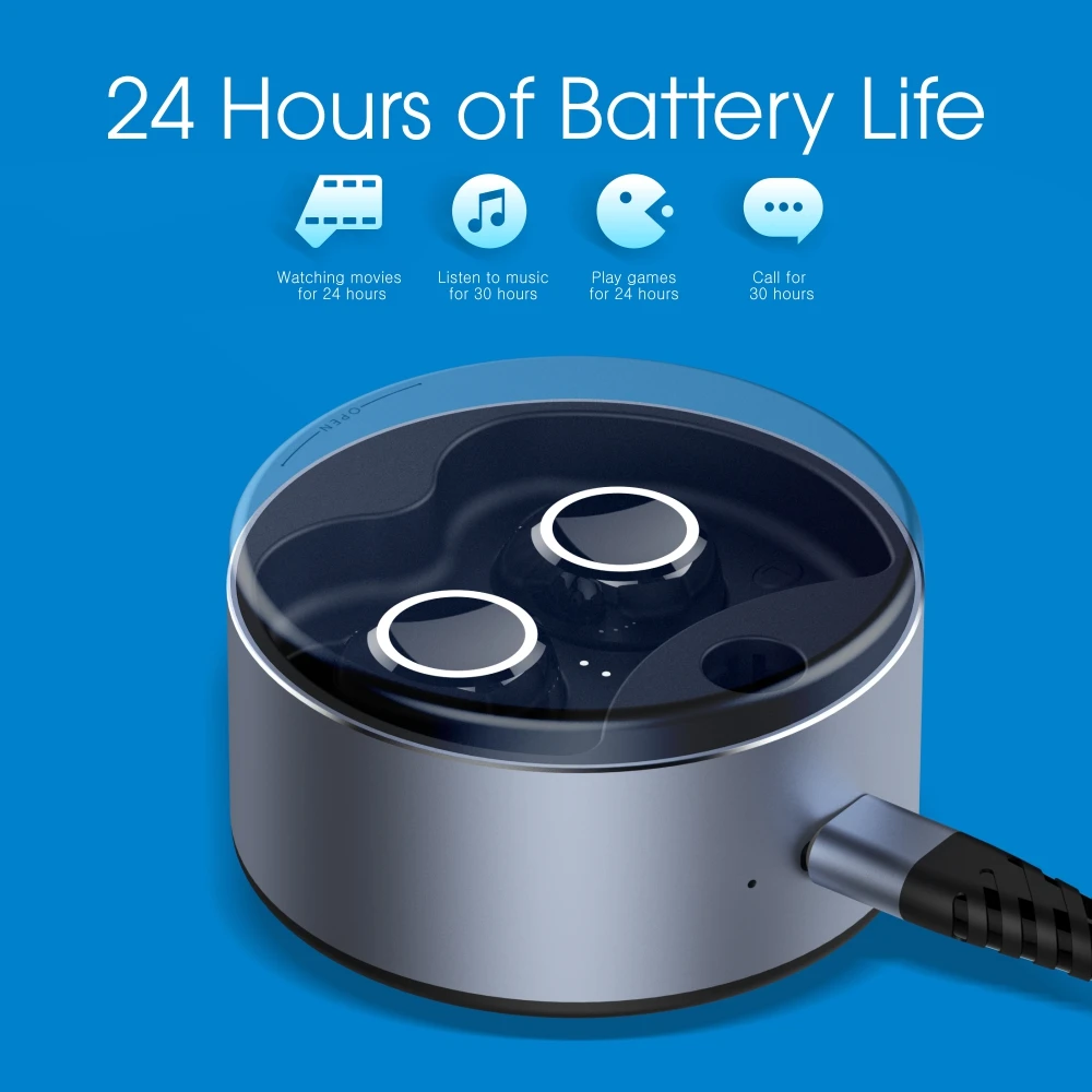 Votoon TWS настоящие беспроводные наушники Bluetooth V5.0 наушники спортивная Гарнитура наушники Ai управление Беспроводная зарядка наушники