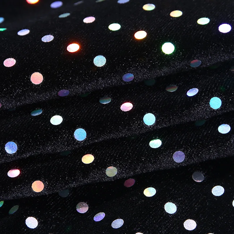 Colorful Dot Sequined Mini Dress Sexy Bodycon Night Club Party Short Dress