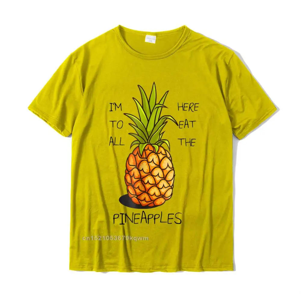 Hawaii Pineapple Tshirt woman__4556 T-Shirt Classic Slim Fit Round Neck Pure Cotton Tops Shirts Top T-shirts for Men Labor Day Hawaii Pineapple Tshirt woman__4556 yellow