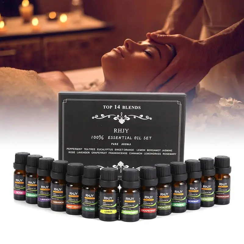 100% puro planta aromaterapia difusores óleo essencial conjunto 10ml orgânico corpo massagem relaxar fragranceoleo essencial para difusor