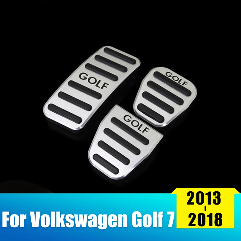 Aluminum alloy Car Foot Pedal Fuel Accelerator Gas Brake Clutch Cover MT/AT For Volkswagen VW Golf 7 Mk7 Accessories | Автомобили и