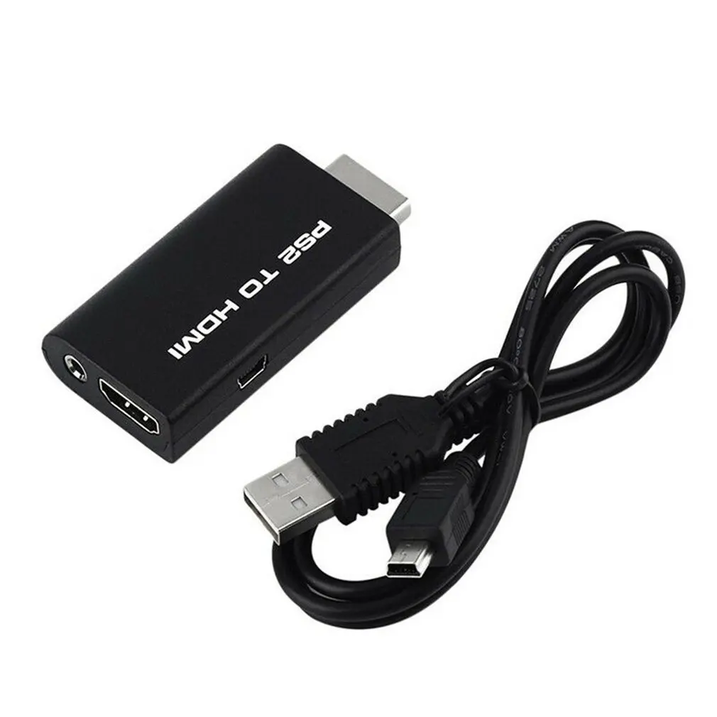 Для PS2 к HDMI кабель конвертер адаптер с аудио выход инструмент для sony PS2 Черный Цвет Прочный полезный