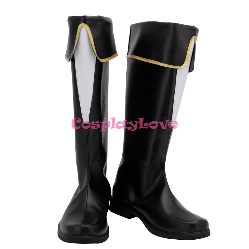 Black Clover Yami Sukehiro Black Cosplay Shoes Long Boots Leather CosplayLove For Halloween Christmas (3)