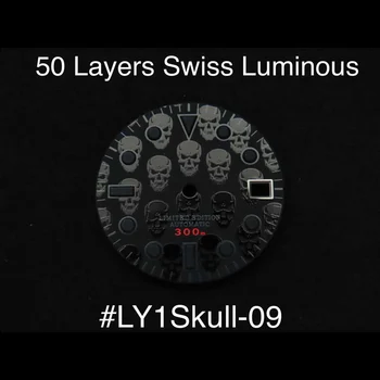 

Free Delivery Made for Seikomodified Super Luminous Retro Skull Dial 007/009