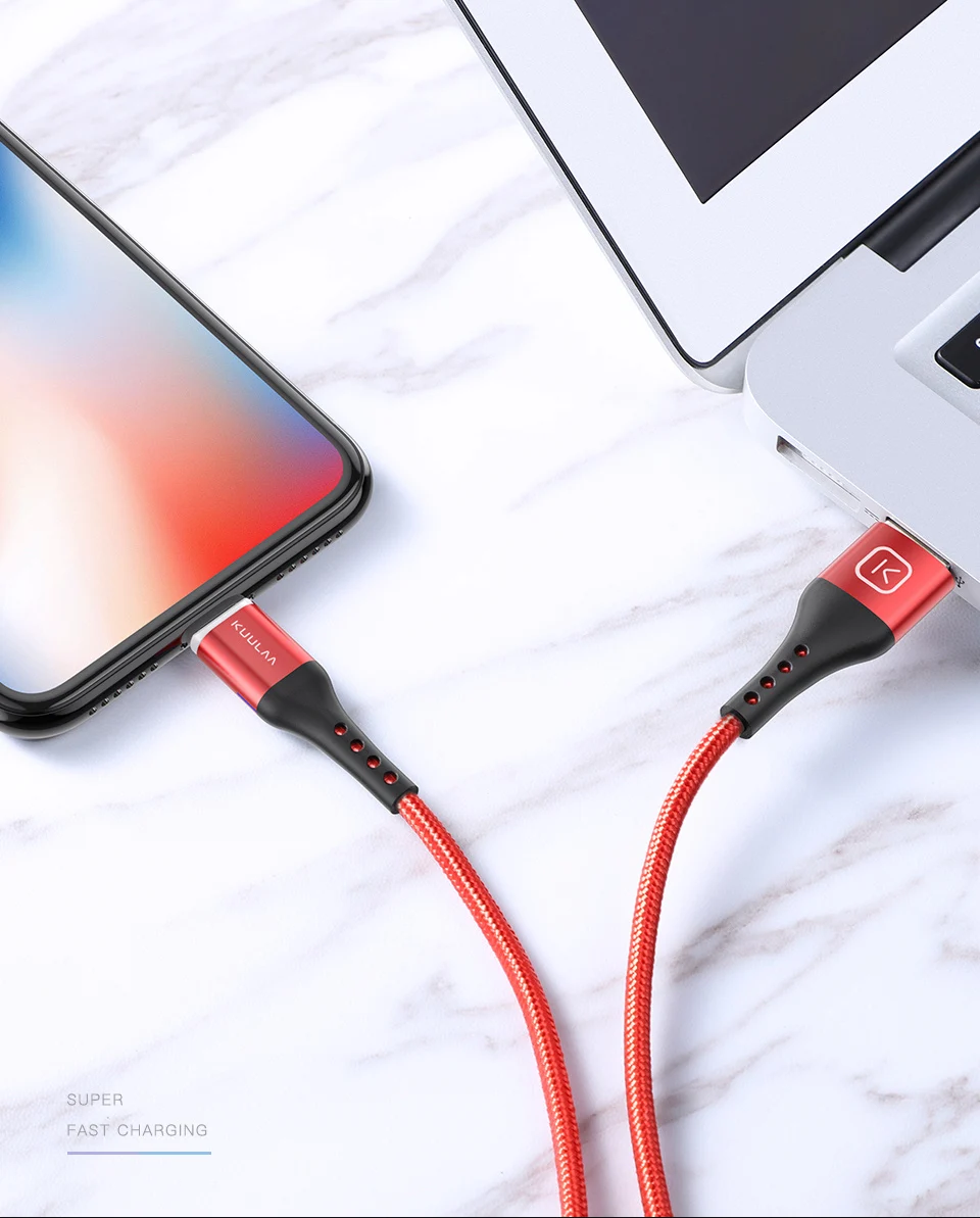 KUULAA Магнитный USB кабель USB C Быстрая зарядка usb type C магнит зарядное устройство Micro USB кабель Быстрая зарядка кабель для мобильного телефона USB шнур