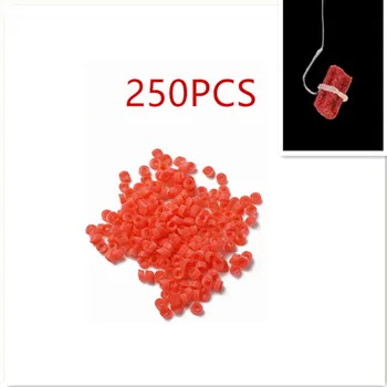 

250PCS/Bag Durable Red High Elastic Latex Raw Ring Rubber Bands for Bloodworm Bait Granulator Bait Fishing Tackle Accessories