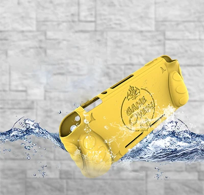 Yellow nintendo Switch Lite Mini чехол Защитная мягкая силиконовая рукоять из зернистой кожи крышка ручки ТПУ защитный силиконовый чехол для телефона, Для nintendo переключатель Lite игровой консоли JoyCon PC джойстик игровой джостик Кепки - Цвет: Yellow