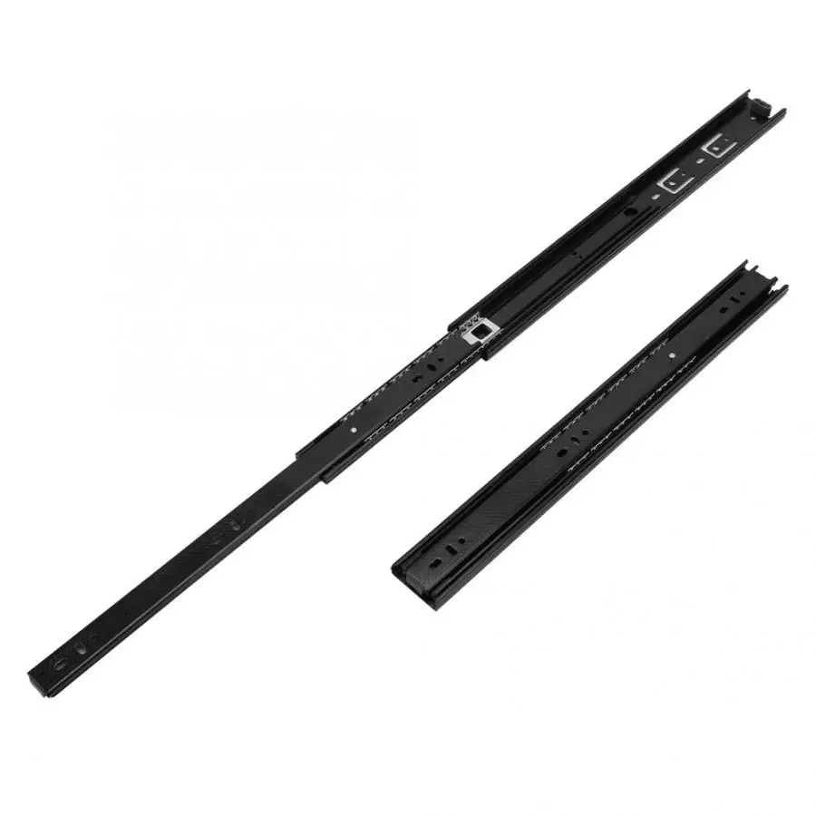 

3-Section Mechanism Furniture Rail Ball Bearing Drawer Slides Glides Runners Damping Buffer Soft Close 40*4.5cm Sliding door Fit
