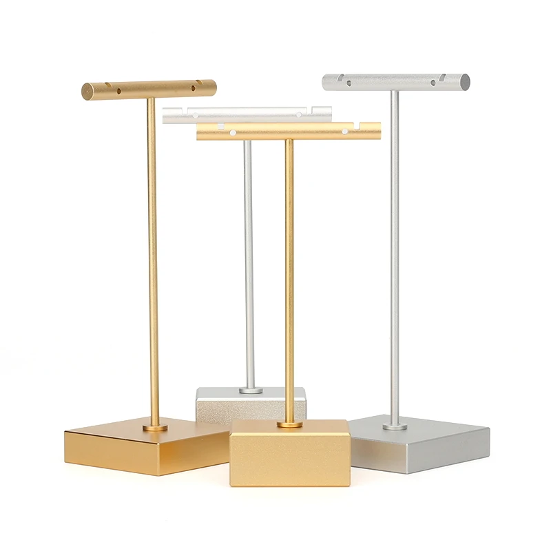 Sliver Earring Holder Tray Simple Metal T-shaped Jewellery Display Stand Removable Bracket Chassis Easy To Install For Organizer