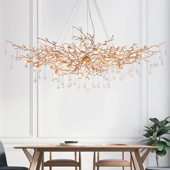 

Villa Crystal Chandelier Living Room Crystal Lamp Tree Branch Clothing Store Restaurant Art Postmodern Light Luxury Chandelier