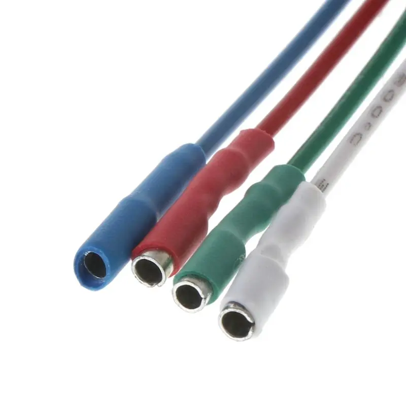 Electrical Wire Connectors 4PCS Universal Silver Leads Wires Header Wire Cable 40mm For 1.2-1.3mm Pins Turntable Phono Headshell Tonearm 634A