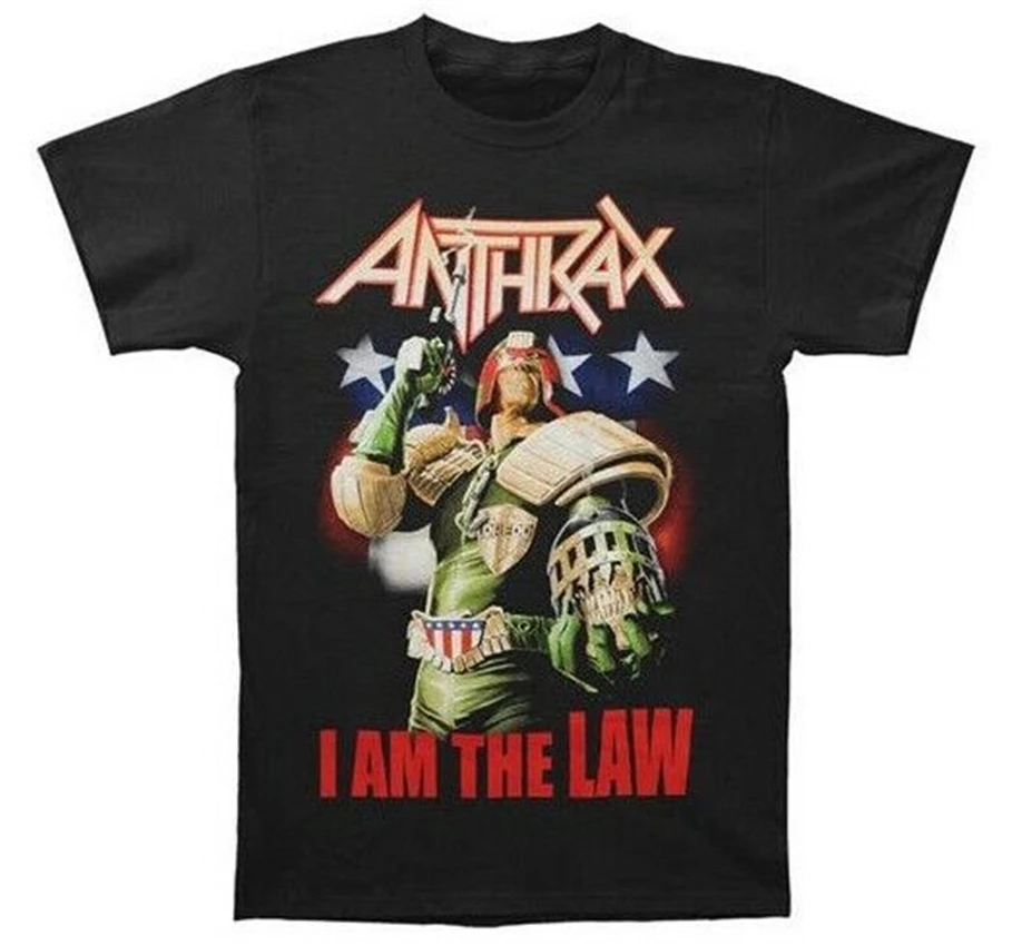 Anthrax Judge Dredd I Am The Law футболка новинка тяжелый металл группа 100% Подлинная