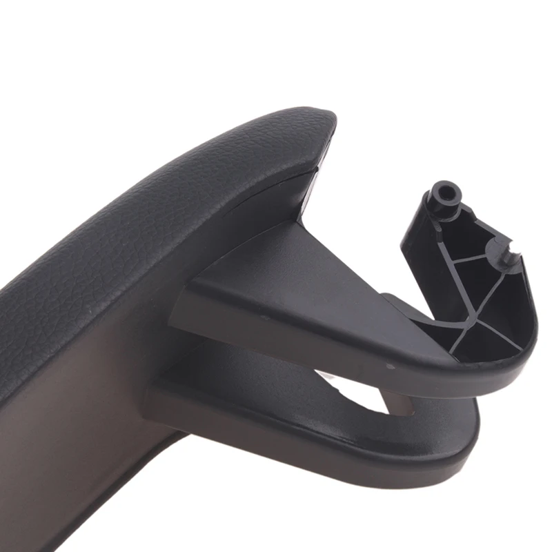 Premium Black Leather Armrest Lid for Center Console Storage Box
