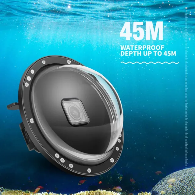 SHOOT for GoPro 9 Diving Dome Port with Dual Handle Trigger Underwater Waterproof Housing Case Lens Cover for GoPro Hero 9 Black 6