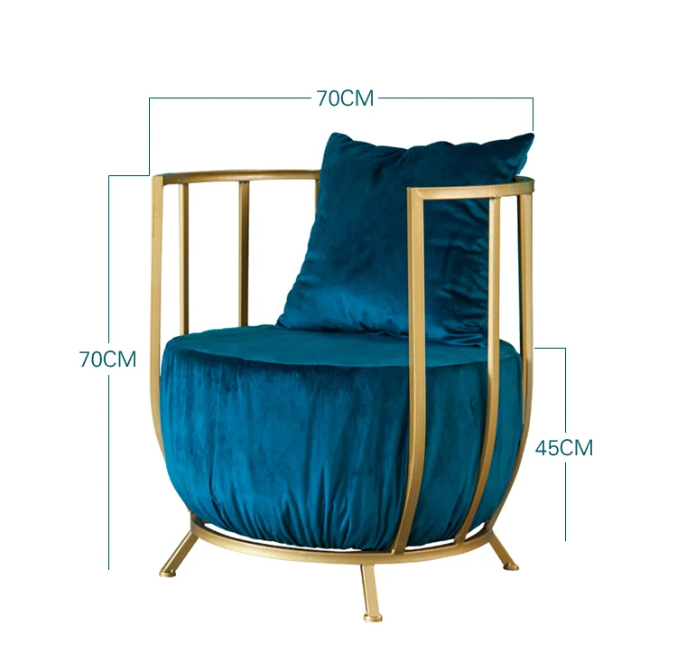 Современный простой золотой каркас стул Роскошная Мода Королева Принцесса губка диван с фланелевой мягкой подушкой металлический железный стол