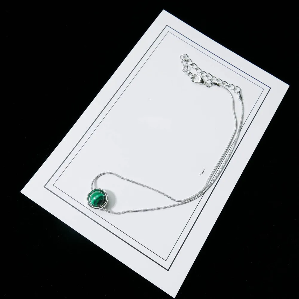 Ожерелье с натуральным камнем, разноцветное ожерелье, розовый, зеленый, синий, черный опал, ожерелье с круглым вырезом, минимализм, колье, Модный женский подарок, ювелирное изделие