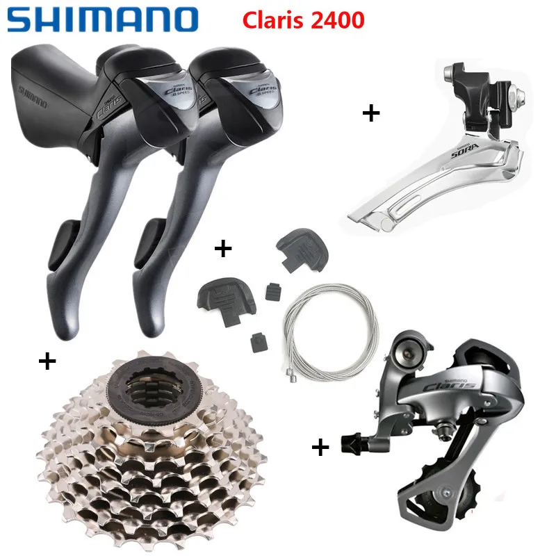 Shimano Claris 2400 2x8 Velocità Bici Da Strada STI Mini Set Groupset  Deragliatore Posteriore Deragliatore ST 2400 Comandi HG50 8  cassette|Bicycle Derailleur| - AliExpress