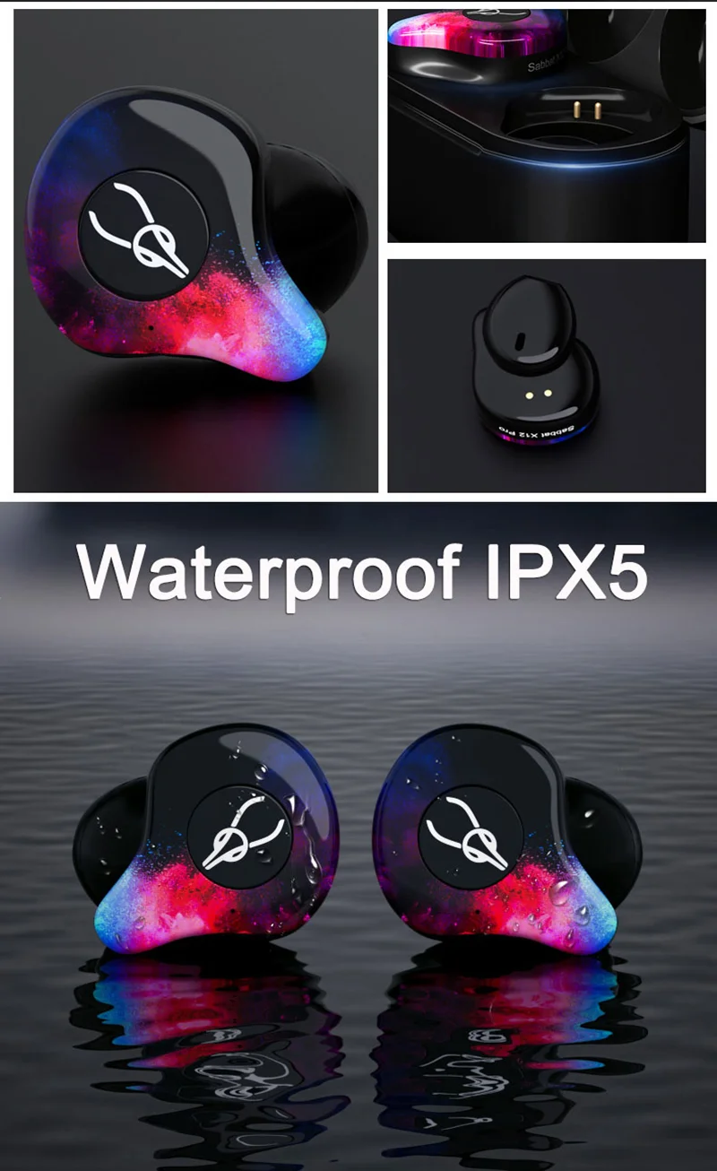 Sabbat TWS Bluetooth 5,0 наушники IPX5 водонепроницаемые Handfree гарнитуры шумоподавление беспроводные наушники для всех смартфонов