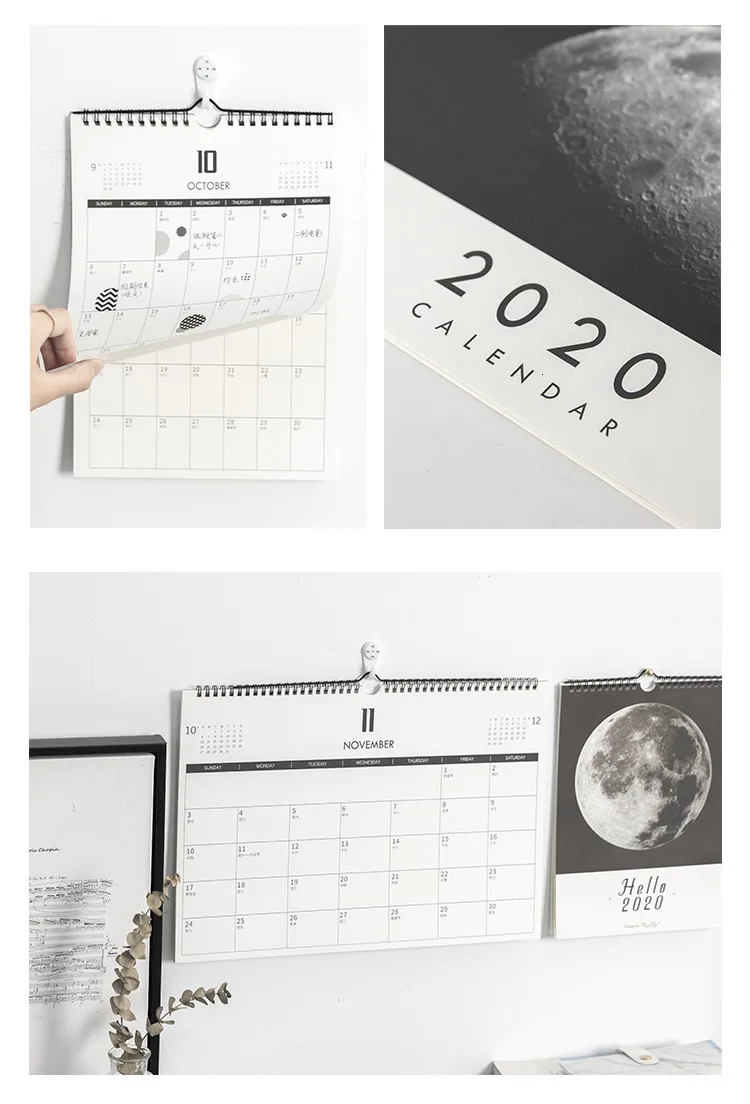 2020 супер качество оригинальный календарь Ins простой бытовой ручной слеза календарь персональный календарь