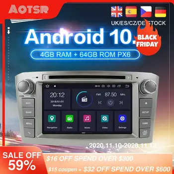 

Android 10.0 PX6 For Toyota Avensis T25 2002-2008 Car GPS Navigation Auto Radio Stereo DVD Multimedia Video Player HeadUnit 2Din