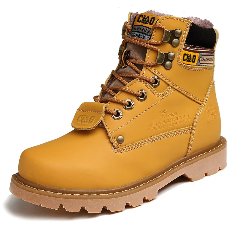 Genuine Leather Ankle Boots Men Riding 