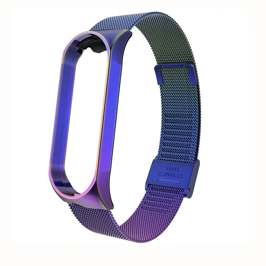 aa64505 Металлический браслет для mi Band 4 3 ремешок на запястье металлический Безвинтовой из нержавеющей стали для Xiao mi band 4 3 Широкие ремешки mi band 4 3 - Цвет: aa64505