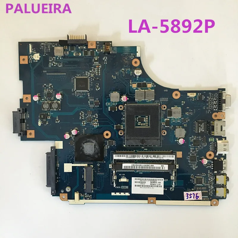 

PALUBEIRA Laptop motherboard for Acer Aspire 5741 5742 PC Mainboard MBWJU02001 NEW70 LA-5892P Tested Work perfect DDR3