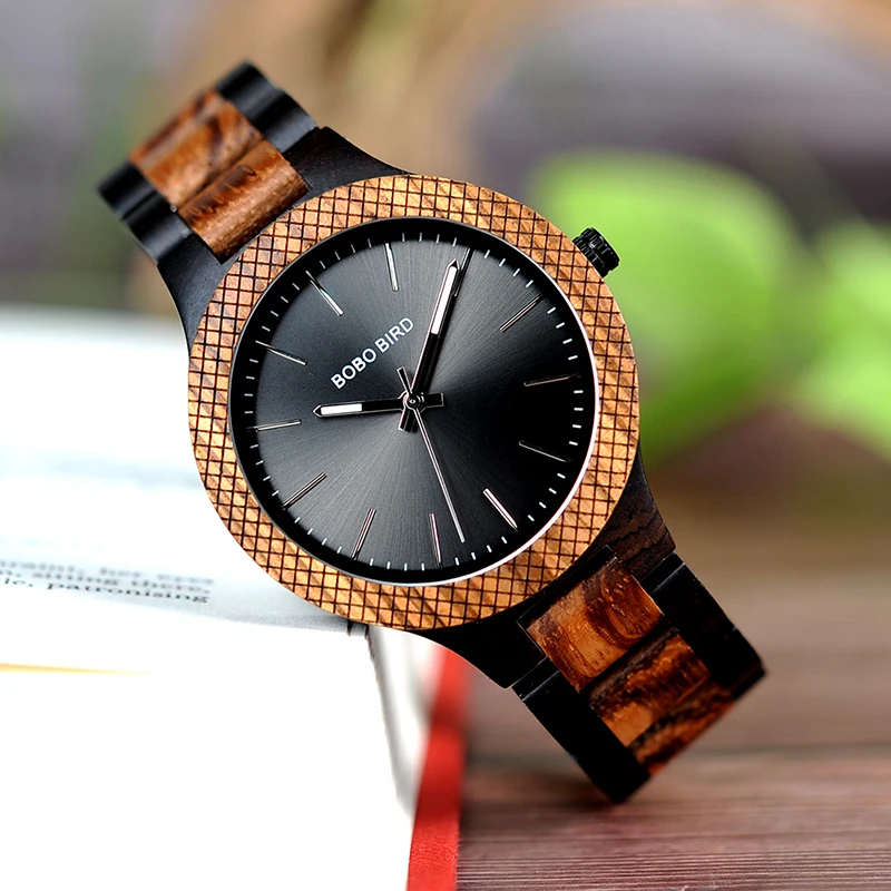 BOBO BIRD Wood Watch Men bayan kol saati Quartz Mens Watches with
