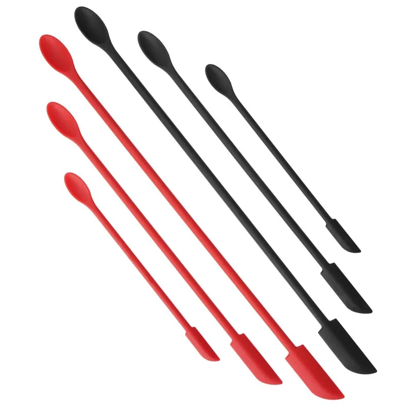 Silicone Batter Spatula Tools Lengthen Mini Soft Jar Cake Cream Jam Scrapers Makeup Spatulas Butter Knife Kitchen Accessories