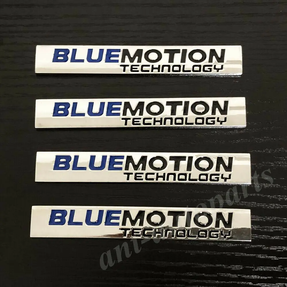 

4x Metal Chrome Blue Motion Technology Car Trunk Emblem Badge Decals Sticker