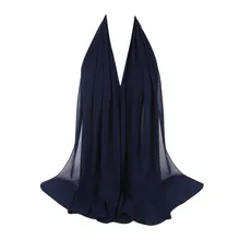 Длинные платки на голову, шарфы, винтажные тонкие шали, женский простой шифоновый шарф, хиджаб, шаль на голову, мусульманские хиджабы