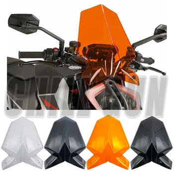 

Motorcycle Sports WindScreen Windshield Wind Deflector Visor Viser Fits For KTM Duke 125 390 2017 2018 Duke390 Double Bubble