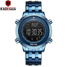 KADEMAN мужские часы топ военные спортивные шаги цифровые часы люксовый бренд полностью стальные многофункциональные наручные часы мужские часы Relogio