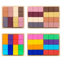 Blocs de dentition en Silicone colorés, nouveau Design, Construction de planche de bois, jouets à assembler, Cube, apprentissage, jouets éducatifs 