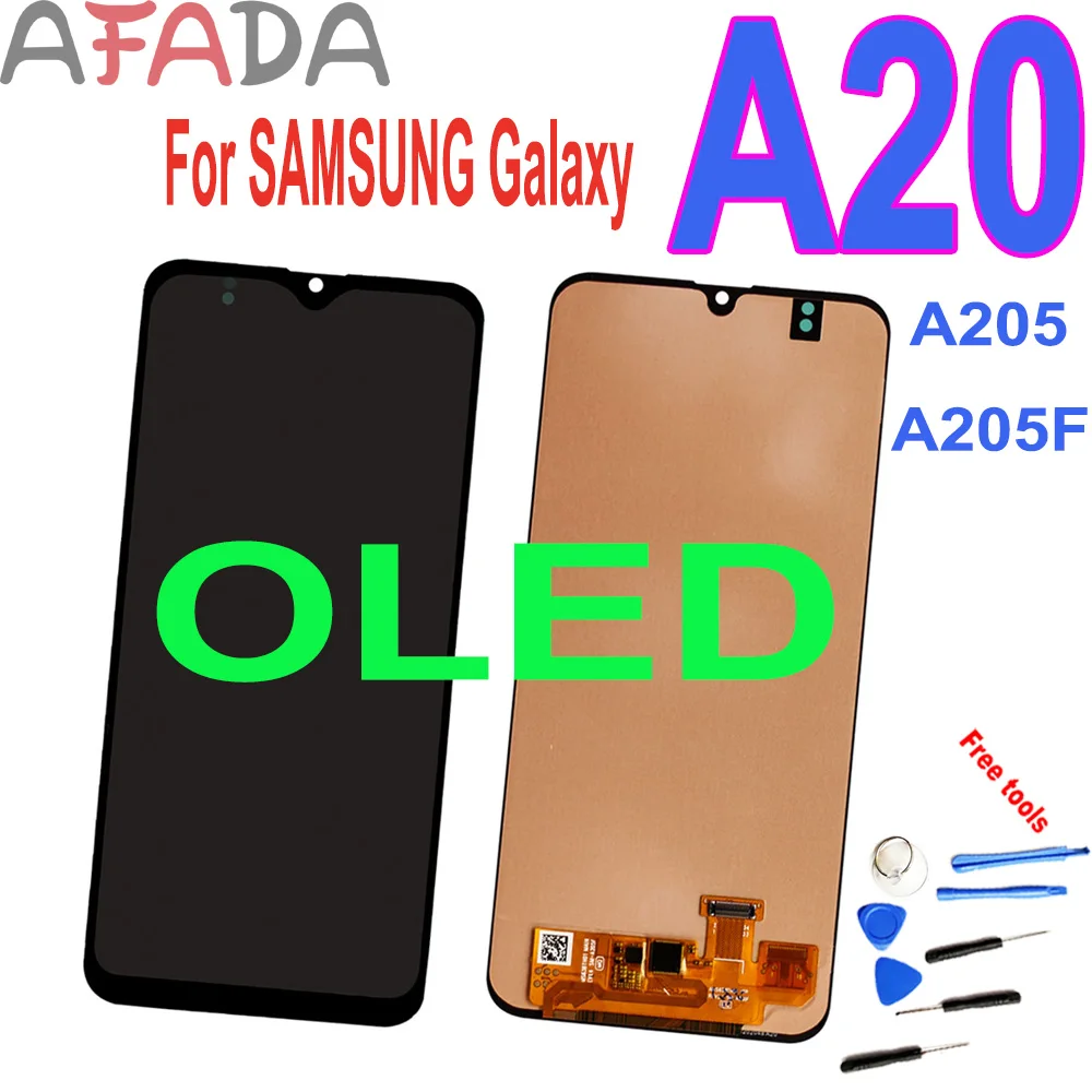 

AAA+ OLED For Samsung A20 LCD screen display with touch assembly A205 A205F SM-A205F A205FN LCD Display Touch Screen Assembly