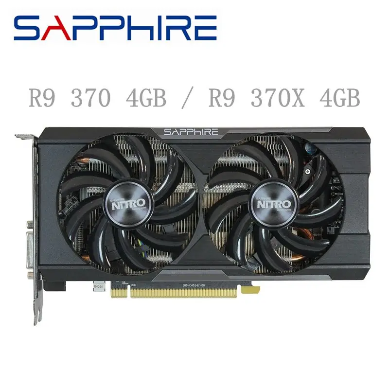 Видеокарта SAPPHIRE R9 370 4G D5 GDDR5 370X 4 Гб 256Bit графические карты DisplayPort б/у|Материнские